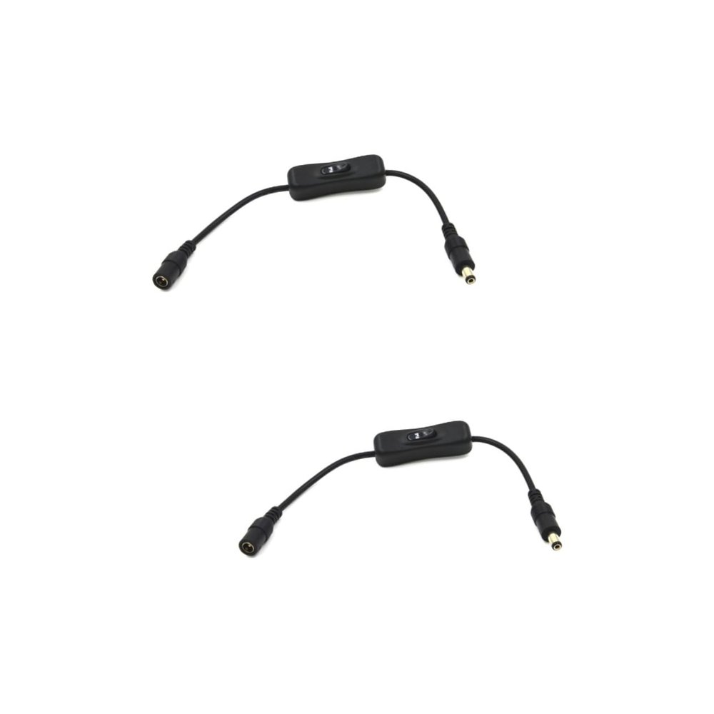 Angoily 2pcs Male to Female Extension Cable with Connector for Devices Convenient Inline Control for Cameras Solar Equipment Led Lights and More