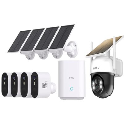 aosu 5MP SolarCam Max System 4-Cam-Kit + 2K SolarCam (C9C Doesn't Connect to Max's aosuBase)