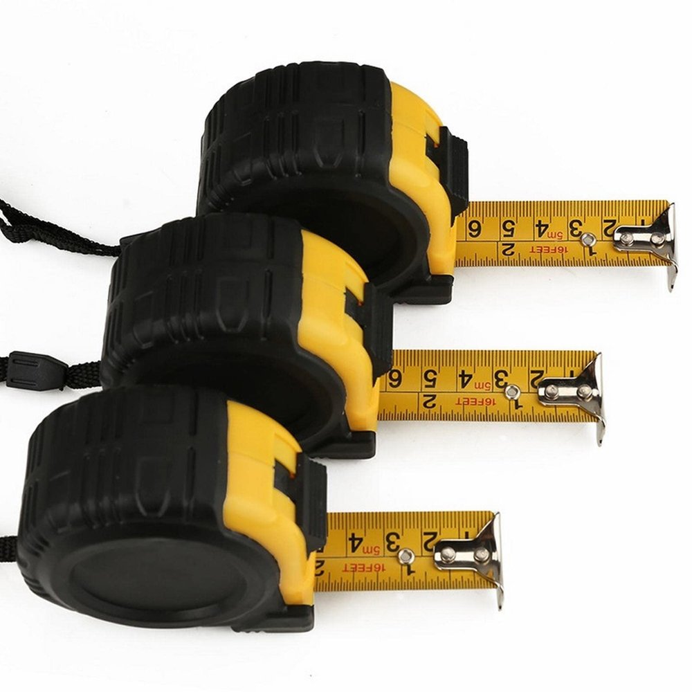 TEMKIN Tape Measures Steel Measuring Tape Stainless Steel Automatic Telescopic Tape Measure Pull Ruler with Leather Case Ruler