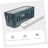 Angoily Cord Management Container Box Blue Cable Organizer Detachable Lid for Power Strips and Cords Material for Use view 3
