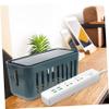 Angoily Cord Management Container Box Blue Cable Organizer Detachable Lid for Power Strips and Cords Material for Use view 4