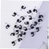DOITOOL 100pcs Cable Clips for Wire Management Durable Plastic Cord Organizer Fastener for Home Office and School Easy to Install Black view 4