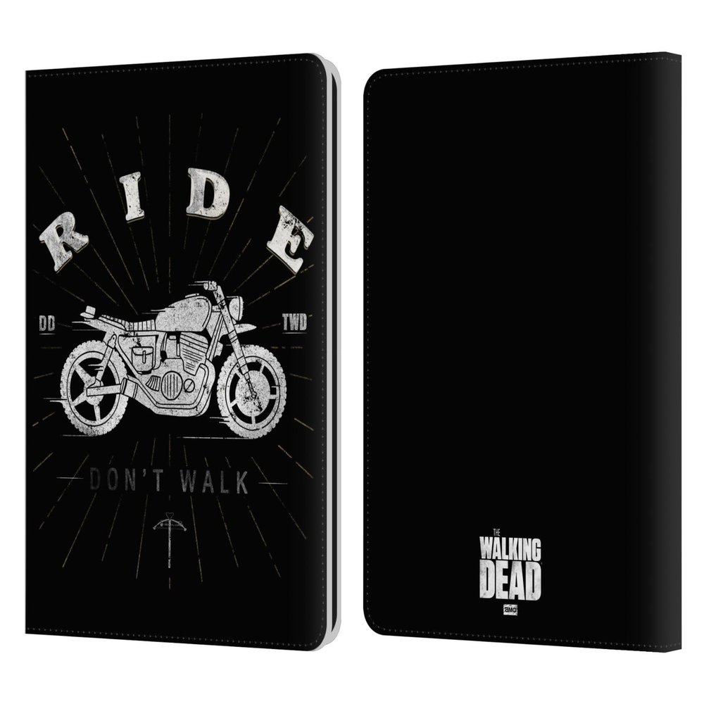 Head Case Designs Officially Licensed AMC The Walking Dead Ride Don't Walk Daryl Dixon Iconic Leather Wallet Case Compatible with Kindle Paperwhite 1/2 / 3