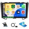 Car Stereo for Honda CRV 2007-2011 with Apple CarPlay/Android Auto, 9 Inch Touch Screen Bluetooth for CRV CarPlay Radio Head Unit, FM, Mirror Link SWC EQ Dual USB Input with Backup Camera Mic view 1