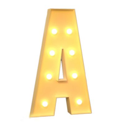 TQQEPOOL Light Up Letters,Number Letter Lights Sign,LED Letter Number Light Light Sign Decoration for Party Birthday Bar (Color : A, Size : 120cm)