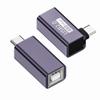NFHK 2pcs/lot USB 2.0 B Type Female to Type-C Male Angled & Straight Extension Adapter for Printer Phone Disk view 1