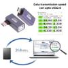 NFHK 2pcs/lot USB 2.0 B Type Female to Type-C Male Angled & Straight Extension Adapter for Printer Phone Disk view 2