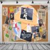 BELECO 5x4ft Fabric Cartoon Spy Backdrop Agent Detective Crime Board Suspects Photos Clue Evidence Top Secret Mission Background Murder Mystery Party Spy Party Decorations Birthday Shoot Photo Props view 2