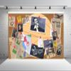 BELECO 5x4ft Fabric Cartoon Spy Backdrop Agent Detective Crime Board Suspects Photos Clue Evidence Top Secret Mission Background Murder Mystery Party Spy Party Decorations Birthday Shoot Photo Props view 3