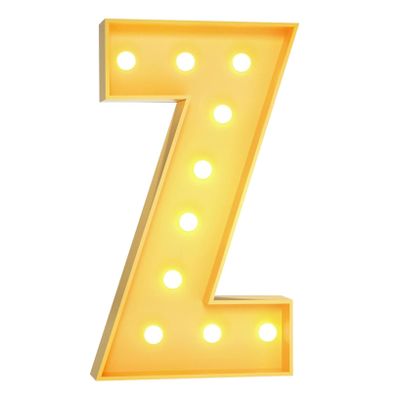 TQQEPOOL LED Marquee Light Up Letters Sign,Large Letters Light,Giant Mosaic Baby Letters for Baby Shower Birthday Engagement Wedding Bar Home Party Decoration (Color : Z, Size : 100cm)