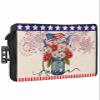 4th of July Outdoor TV Cover 50 Inch American Flag Patriotic TV Enclosure Independence Day Memorial Flower Fireworks TV Covers for Outside TV Display Screen Protector with Remote Control Pocket view 1