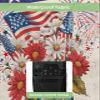 4th of July Outdoor TV Cover 50 Inch American Flag Patriotic TV Enclosure Independence Day Memorial Flower Fireworks TV Covers for Outside TV Display Screen Protector with Remote Control Pocket view 3