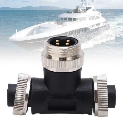 for NMEA 2000 T Connector NMEA 2000 Drop Cables 4 Pin IP67 Waterproof Backbone Drop Cables 3 Port Multiport Tee Terminator for Sensors Actuators