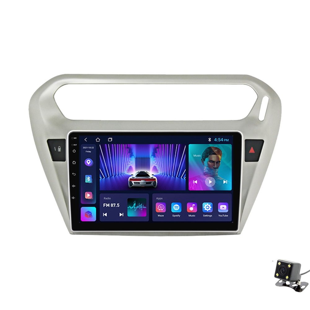 ADMLZQQ Car Stereo 9" Android 12 Double Din Bluetooth Autoradio for Peugeot 301 2013-2016,Touchscreen Radio with GPS Car-Play Bluetooth SWC Backup Camera Mirror Link 5G WiFi AM/FM,M90s