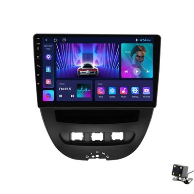 ADMLZQQ Android 12 Car Stereo Double Din Radio for Peugeot 107 2009-2015 GPS Navigation 10.2'' Multimedia Player Bluetooth Video Receiver with Car-Play 4G WiFi SWC DSP USB Back Camera,M95s