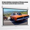 60/72 inch Projector Screen Manual Pull Down 16:9, 4:3 4K HD 3D Projection Screen Wall Mount Portable, Retractable Auto Locking for Indoor Outdoor Home Theater Public Display ( Size : 72" (4:3) ) view 2