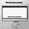 60/72 inch Projector Screen Manual Pull Down 16:9, 4:3 4K HD 3D Projection Screen Wall Mount Portable, Retractable Auto Locking for Indoor Outdoor Home Theater Public Display ( Size : 72" (4:3) ) view 3