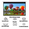 60/72 inch Projector Screen Manual Pull Down 16:9, 4:3 4K HD 3D Projection Screen Wall Mount Portable, Retractable Auto Locking for Indoor Outdoor Home Theater Public Display ( Size : 72" (4:3) ) view 4