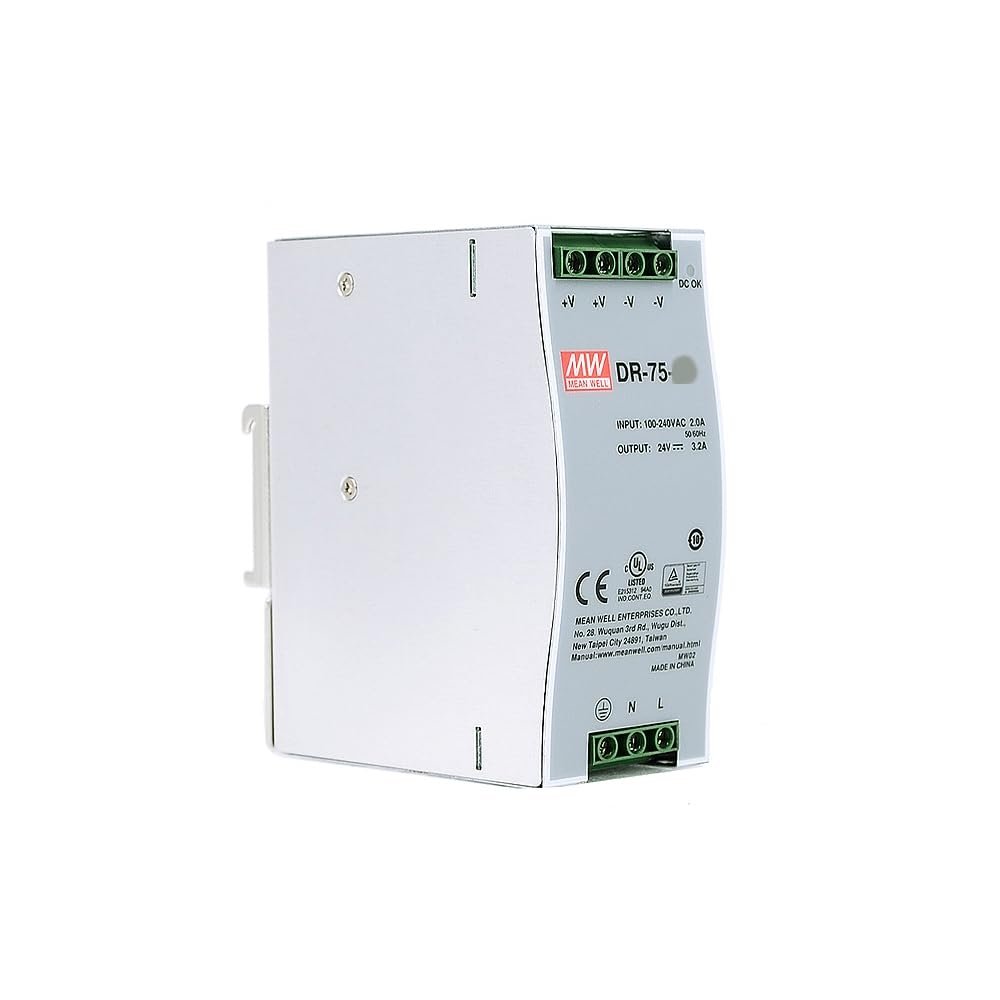 Mean Well DR 75W 24V 3.2A Switching Power Supply DIN Rail DR-75-24