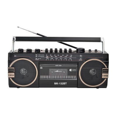 Zunate Portable Cassette Player AM FM Radio Stereo, AC Powered or Battery Operated Portable Vintage Casette Tape Player Recorder, USB TF Card Player with Earphone Jack (US Plug)