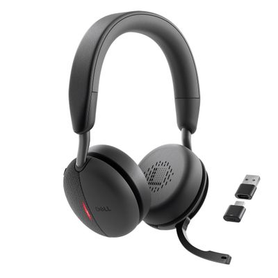 Dell WL5024 Pro Wireless ANC Headset - Hybrid Active Noise Cancellation, AI-Based Noise Cancellation Microphone, Leatherette Headband, Effortless connectivity, Microsoft Teams/Zoom Certified - Black
