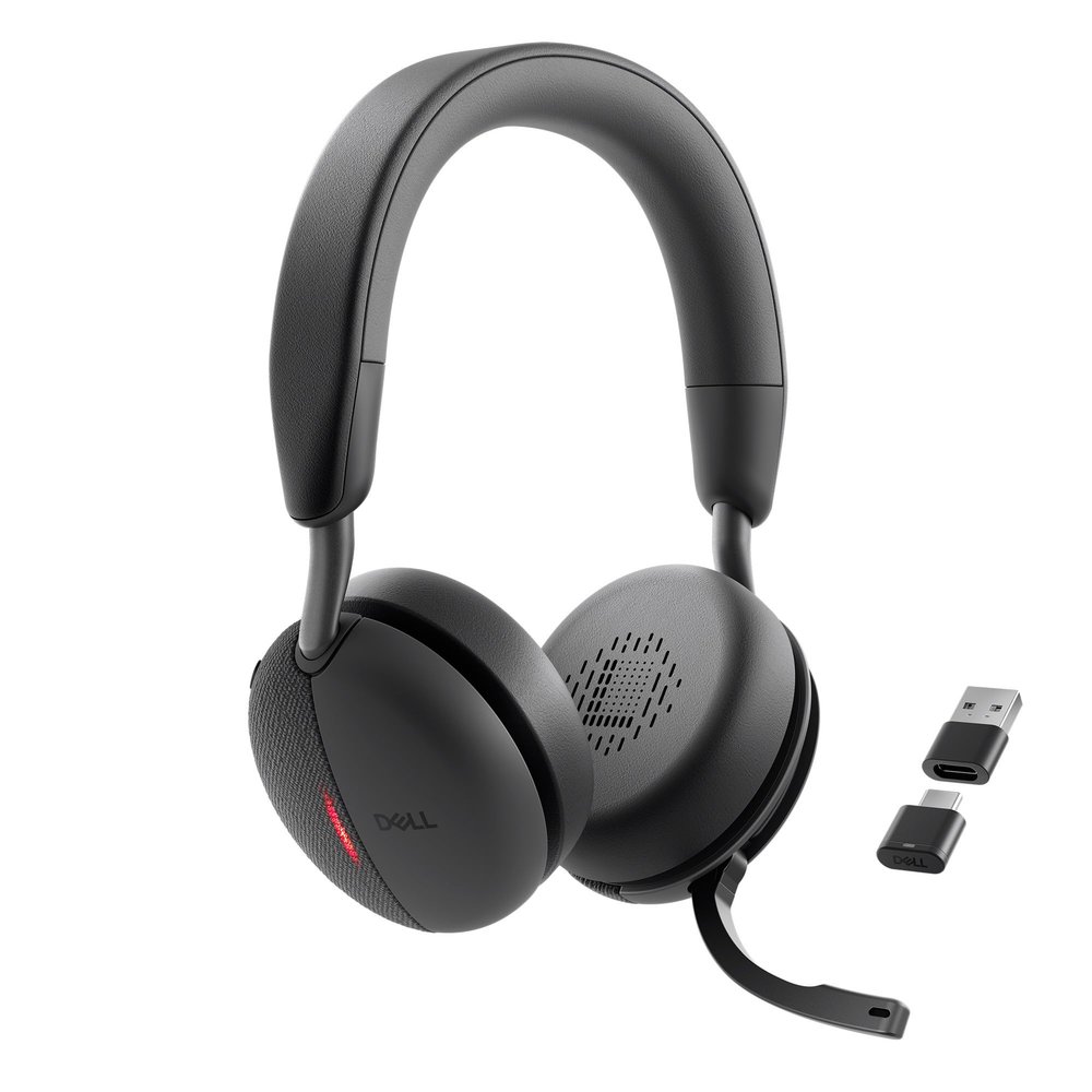 Dell WL5024 Pro Wireless ANC Headset - Hybrid Active Noise Cancellation, AI-Based Noise Cancellation Microphone, Leatherette Headband, Effortless connectivity, Microsoft Teams/Zoom Certified - Black
