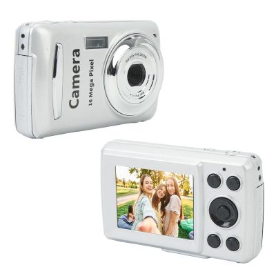 Digital Camera for Photography, 16MP 1080P Compact Point and Shoot Camera with 2.4in Screen, 16X Zoom Auto Focus Small Video Camera for Kids Teens Boys Girls (Silver