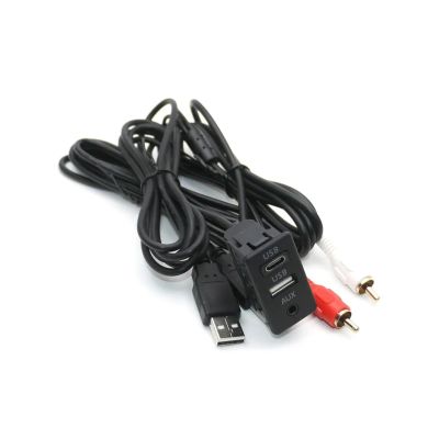 PriaRi Car Extension DIY Dash Flush Mount 3.5mm AUX USB Type C Port Switch Panel Cable Adapter (Color : FRCA)