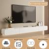 Floating TV Shelf, Entertainment Center Wall Mounted Media Console, for Cable Box/Game Console Streaming Media Equipment (Color : Black, Size : 120cm) view 3