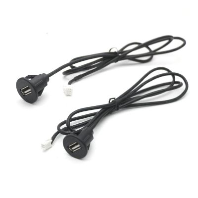 4 6 Pin to Dual USB Female Dash Board Mount Panel Extension Shielded Cable Adapter Stand Fit Compatible Car Rad1o Andro1d Multimedia Player (Color : C)