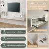 Floating TV Shelf, Entertainment Center Wall Mounted Media Console, for Cable Box/Game Console Streaming Media Equipment (Color : Black, Size : 200cm) view 4