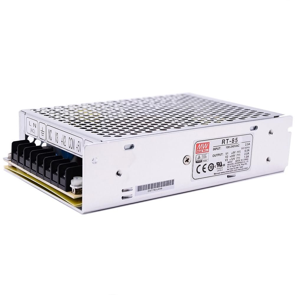Mean Well RT 85W 5V 8A Switching Power Supply AC-DC Triple Output Closed Type RT-85B-5