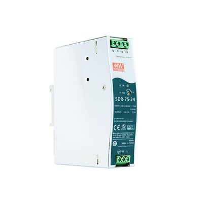 Mean Well SDR 75W 12V 6.3A Switching Power Supply AC-DC Single Output DIN Rail SDR-75-12