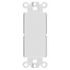 Big-A - Blank Decorative Wall Plate 1-Gang Keystone Decorator Insert, Keystone Jack Single Gang Wall Plate - White view 1