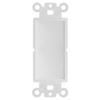 Big-A - Blank Decorative Wall Plate 1-Gang Keystone Decorator Insert, Keystone Jack Single Gang Wall Plate - White view 2