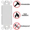 Big-A - Blank Decorative Wall Plate 1-Gang Keystone Decorator Insert, Keystone Jack Single Gang Wall Plate - White view 3