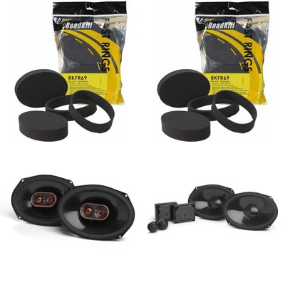 Infinity Reference Series REF697CF 6x9 2-Way Component Set with REF697MF 6x9 3-Way Coax and 2 Pairs RKFR69 6x9 Fast Rings