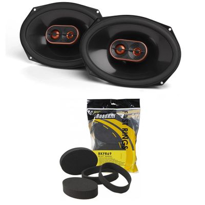 Infinity Reference Series 1 Pair REF697MF 6x9 2-Way Coax Set with RKFR69 Roadkill Fast Rings 6x9