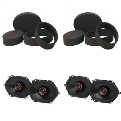Infinity Reference Series 2 Pairs REF687F 5x7/6x8 2-Way Coax Set with 2 Pairs RKFR5768 Roadkill Fast Rings 5x7 & 6x8