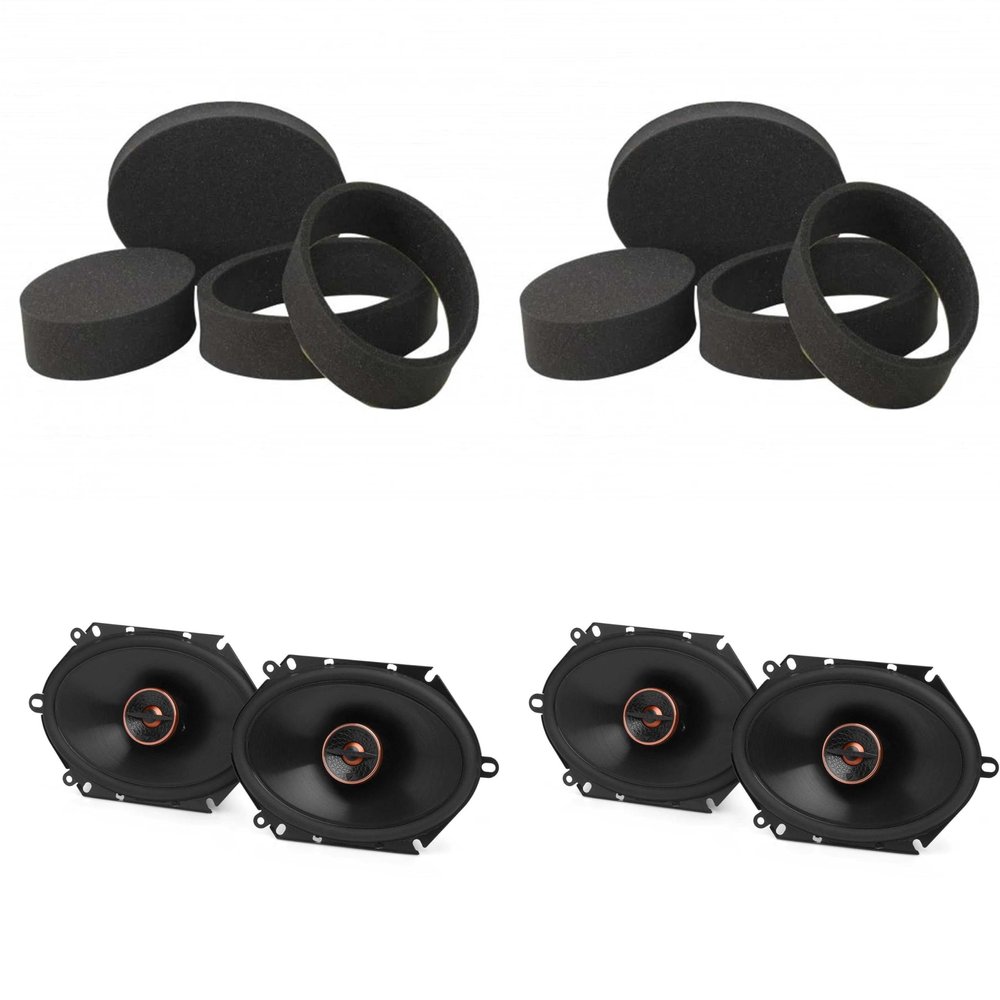 Infinity Reference Series 2 Pairs REF687F 5x7/6x8 2-Way Coax Set with 2 Pairs RKFR5768 Roadkill Fast Rings 5x7 & 6x8
