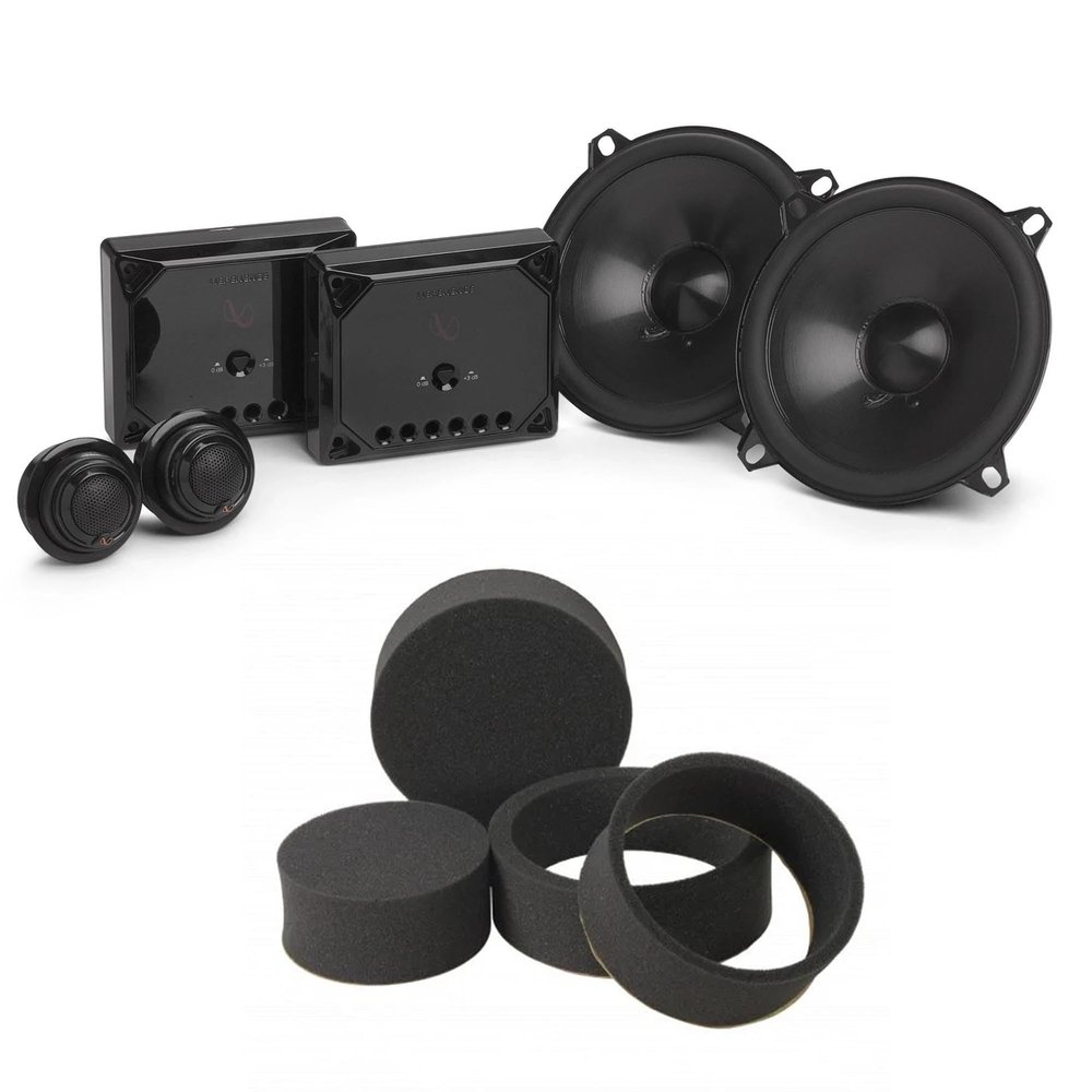 Infinity Reference Series 1 Pair REF507CF 5.25" 2-Way Component Set with RKFR5 Roadkill Fast Rings 5" & 5.25"