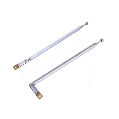 AM FM Radio Universal Antenna,62cm 24.4" Length 4-Sections Stainless Steel Radio Antenna for AM FM Radio Receiver TV and More 2pcs Silver.