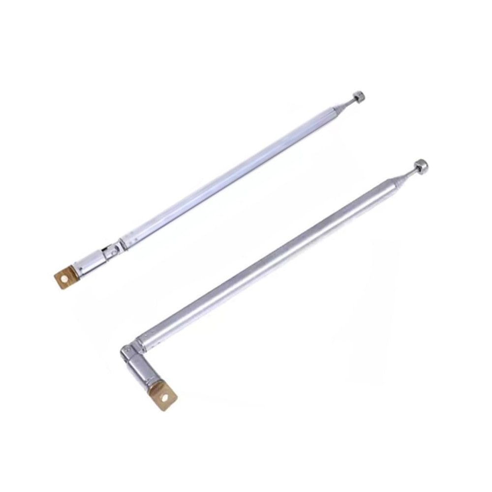 AM FM Radio Universal Antenna,62cm 24.4" Length 4-Sections Stainless Steel Radio Antenna for AM FM Radio Receiver TV and More 2pcs Silver.