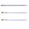 AM FM Radio Universal Antenna,62cm 24.4" Length 4-Sections Stainless Steel Radio Antenna for AM FM Radio Receiver TV and More 2pcs Silver. view 2