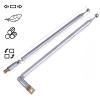 AM FM Radio Universal Antenna,62cm 24.4" Length 4-Sections Stainless Steel Radio Antenna for AM FM Radio Receiver TV and More 2pcs Silver. view 3