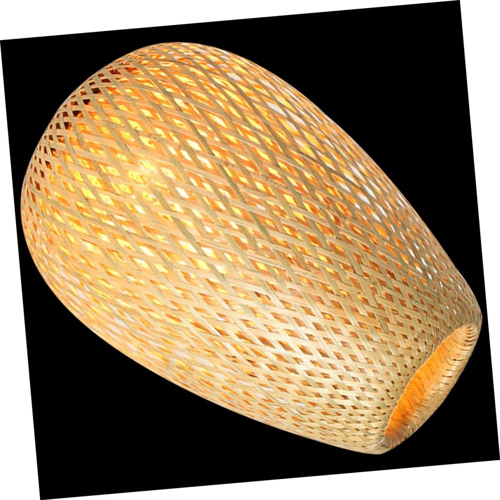 Amosfun Chinese Lampshade Woven Design Vintage Style Ceiling Light Cover Home Decor