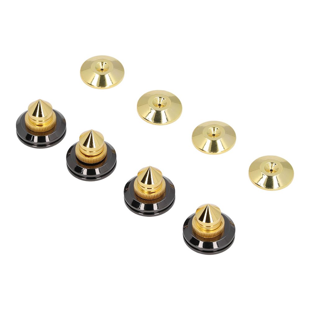 HiFi Speaker Shock Absorbing Pads, Metal Gridness, Strong Load, 4 Sets Vibration Dampening HiFi Speaker Insulation Feet