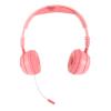 5.0 Headphones for Kids, Comfortable Ear Pads, Portable Detachable Microphone, RGB Lighting, HiFi Stereo, Headphones for Kids for Online Classes (Pink) view 2