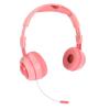 5.0 Headphones for Kids, Comfortable Ear Pads, Portable Detachable Microphone, RGB Lighting, HiFi Stereo, Headphones for Kids for Online Classes (Pink) view 3