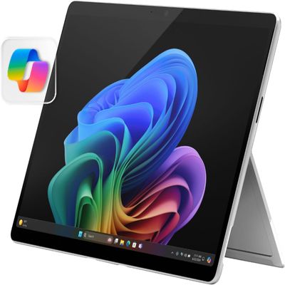 Microsoft Surface Pro 2-in-1 Laptop/Tablet (2024), Windows 11 Copilot+ PC, 13" Touchscreen OLED Display, Snapdragon X Elite (12 Core), 16GB RAM, 1TB Storage, Platinum